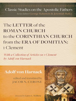 cover image of The Letter of the Roman Church to the Corinthian Church from the Era of Domitian